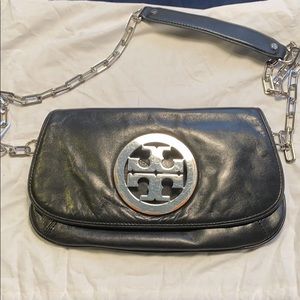 Tory Burch Black/Silver Clutch/Crossbody